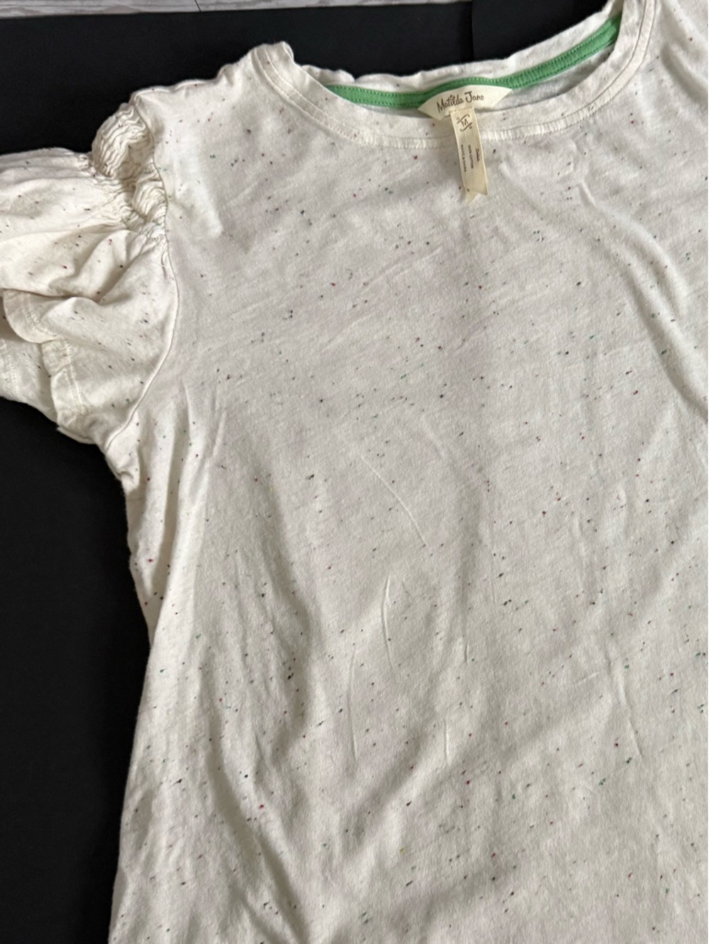 Matilda Jane Cream Speckled Short Sleeve Tee
